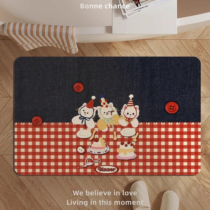 Playful Cartoon Character Area Mat Kalsten