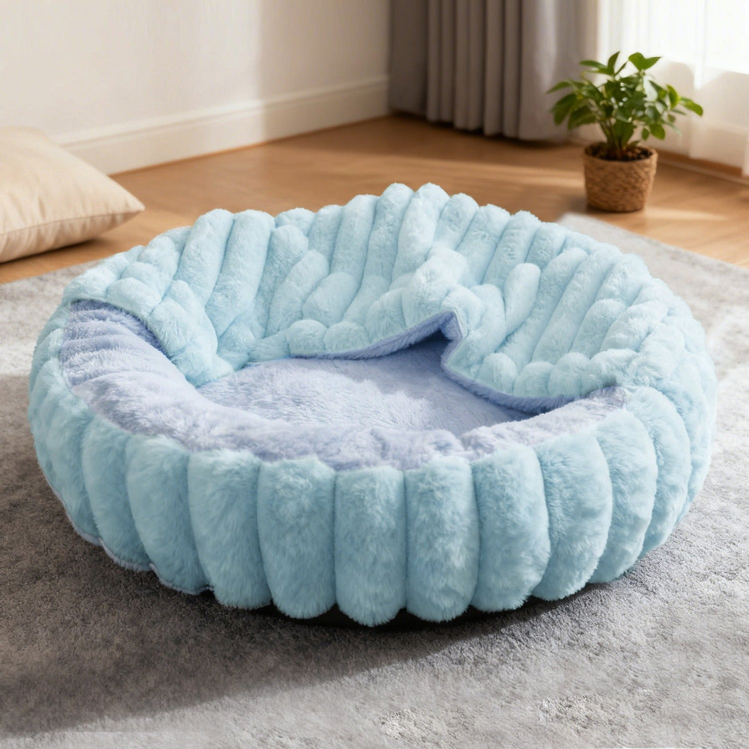 Ladies Cozy and Round Pet Bed with High Edge Kalsten