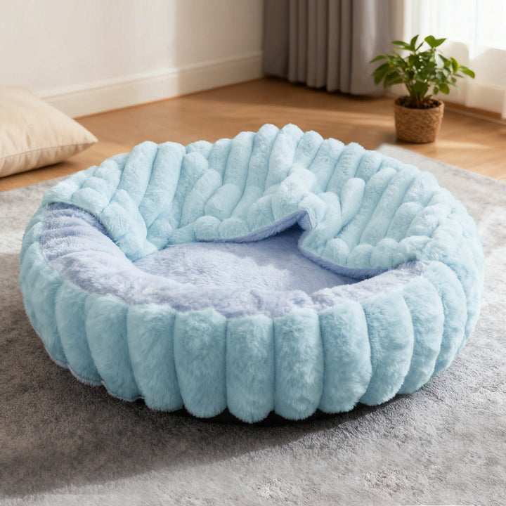 Ladies Cozy and Round Pet Bed with High Edge Kalsten