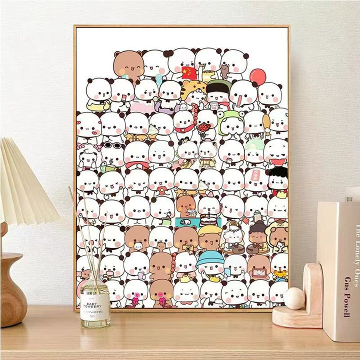 Cute Panda Character Wall Art Kalsten