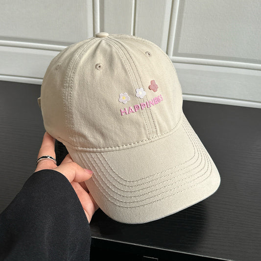 Embroidered Happiness Cap