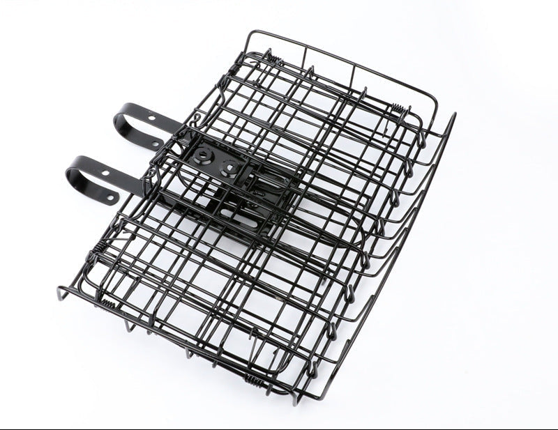 foldable steel wire rear bike cargo basket with adjustable quick-release hooks Kalsten
