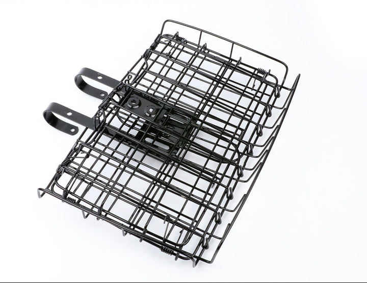 foldable steel wire rear bike cargo basket with adjustable quick-release hooks Kalsten