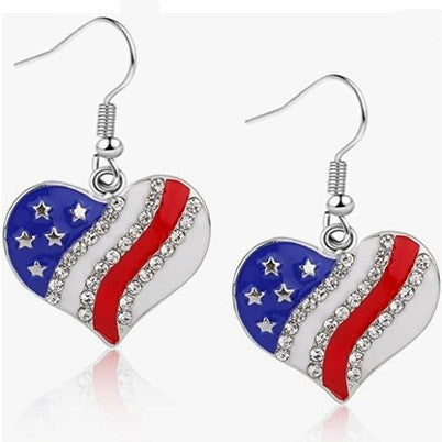 Ladies' statement star earrings with crystal embellishment and enamel coating Kalsten