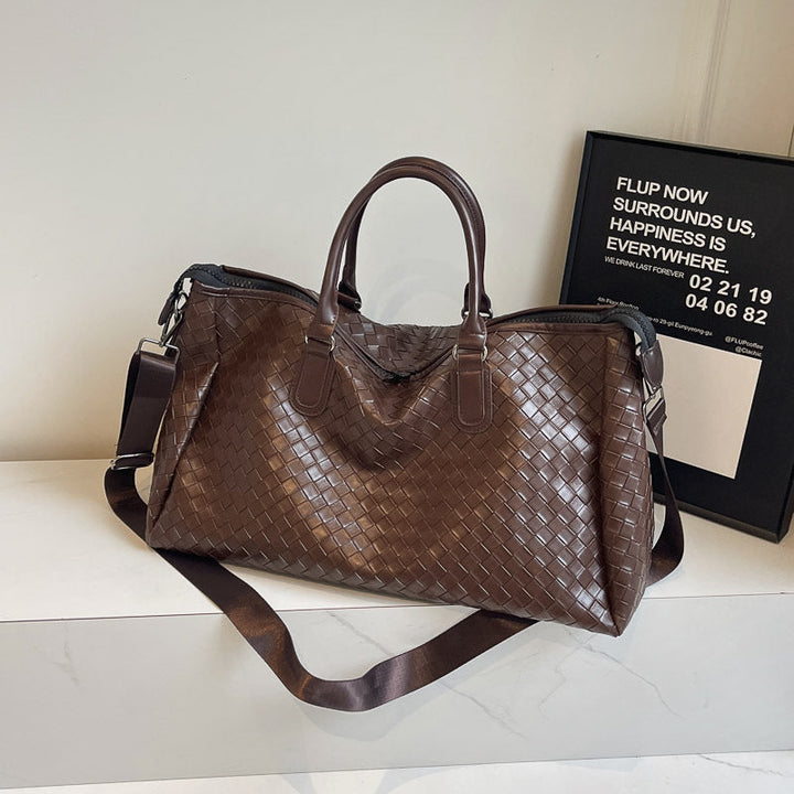 Handcrafted Travel Bag Made of Woven Leather Kalsten