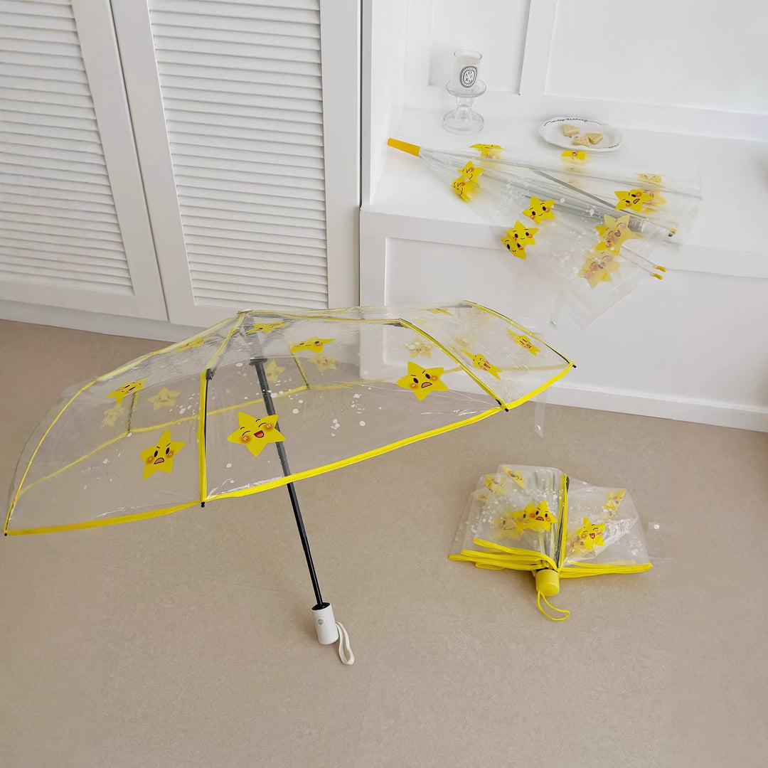 Ladies foldable umbrella with particularly playful star design Kalsten