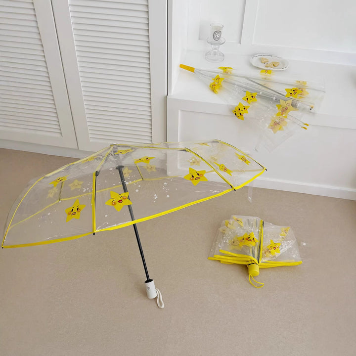 Ladies foldable umbrella with particularly playful star design Kalsten