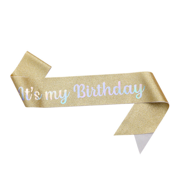 Ladies Festive Birthday Band with Glitter Design Kalsten