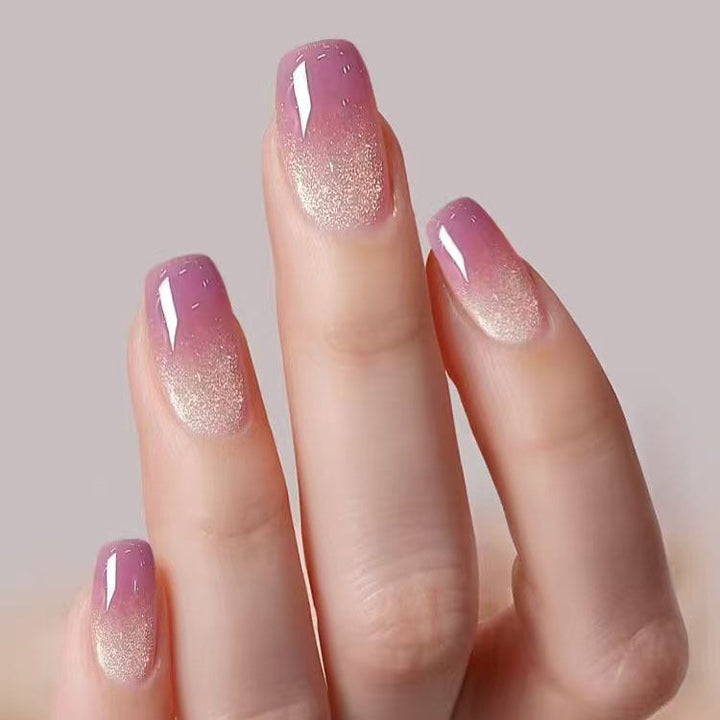Shiny nail extensions with ombre effect Kalsten