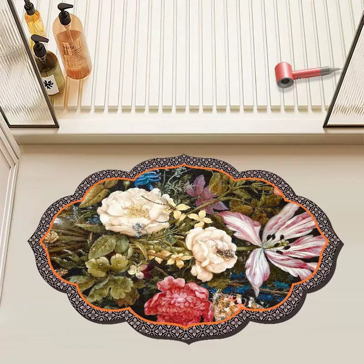 Floral-Themed Area Mat Kalsten