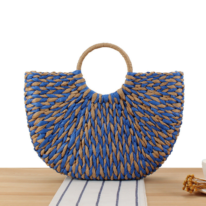 Braided Beach Bag with Ergonomic Handle Kalsten
