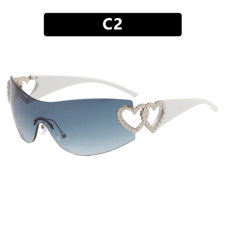 Ladies Fashion Sunglasses with Heart Applications Kalsten