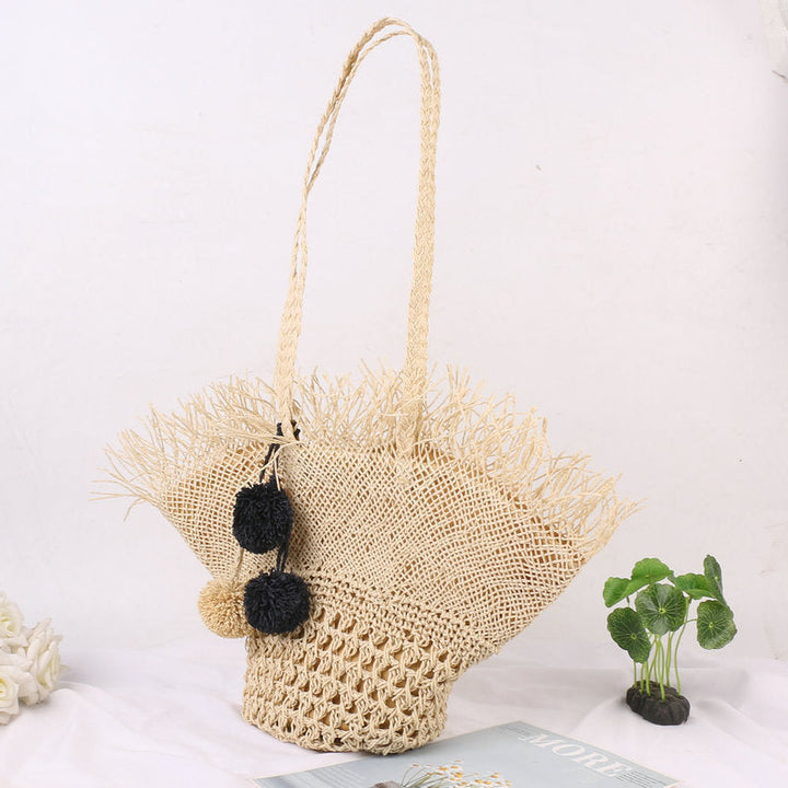 Elegant Basket Bag with Fringed Design Kalsten
