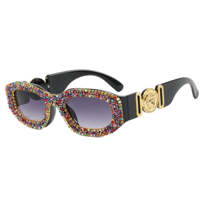 Women's extravagantly designed sunglasses with rhinestone-studded frame Kalsten