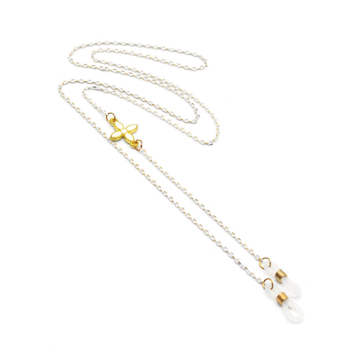 Elegant Floral-Design Eyewear Chain Kalsten