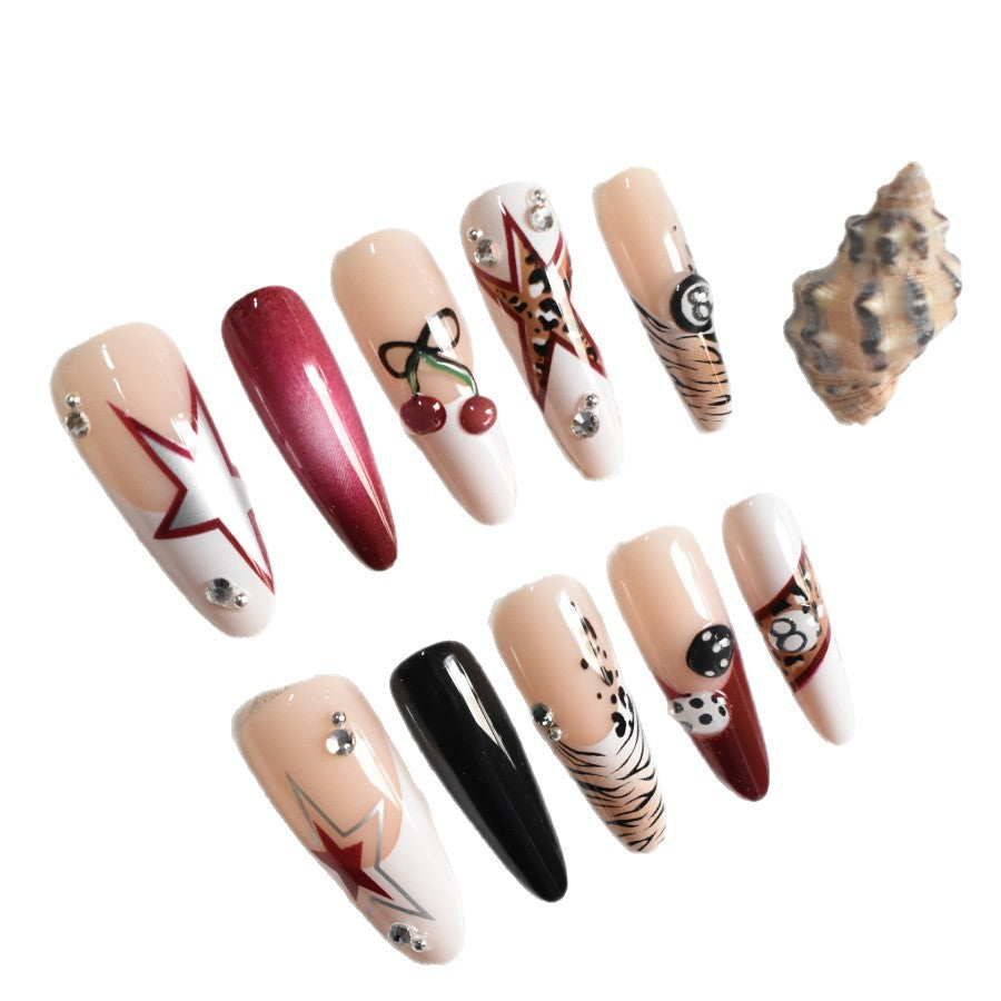 Artistic Stiletto Press-On Nail Set with Unique Designs Kalsten