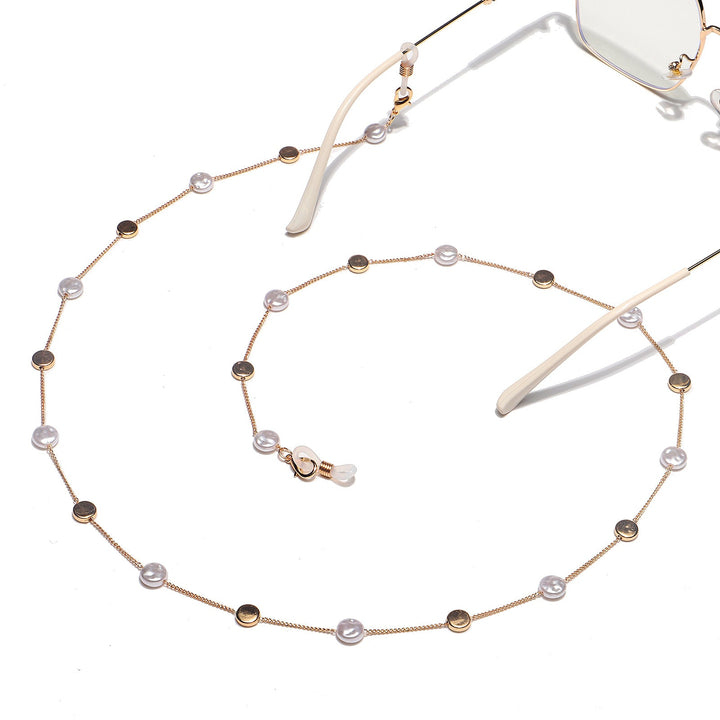 Pearl and Metal Eyewear Holder Chain Kalsten