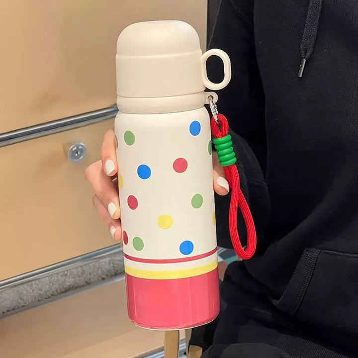 Women's insulated bottle with cheerful polka dot pattern Kalsten