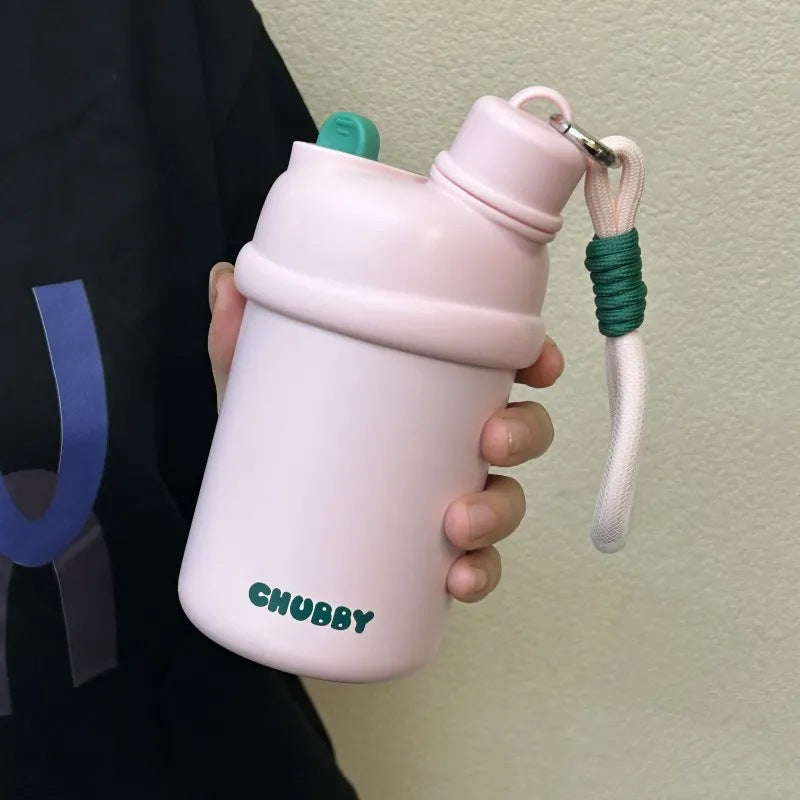Women's Sporty Water Bottle with Practical Carrying Strap Kalsten