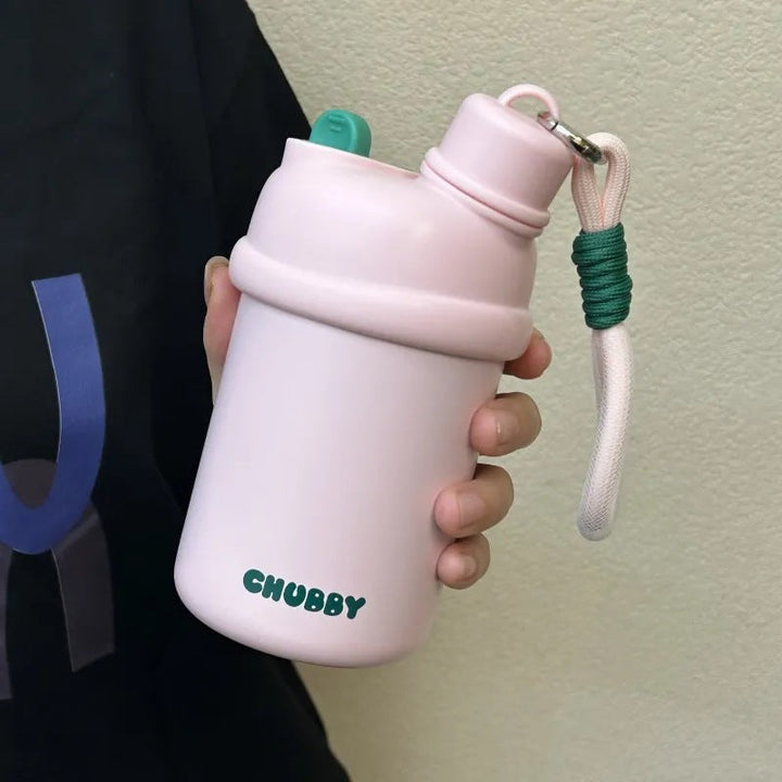 Women's Sporty Water Bottle with Practical Carrying Strap Kalsten