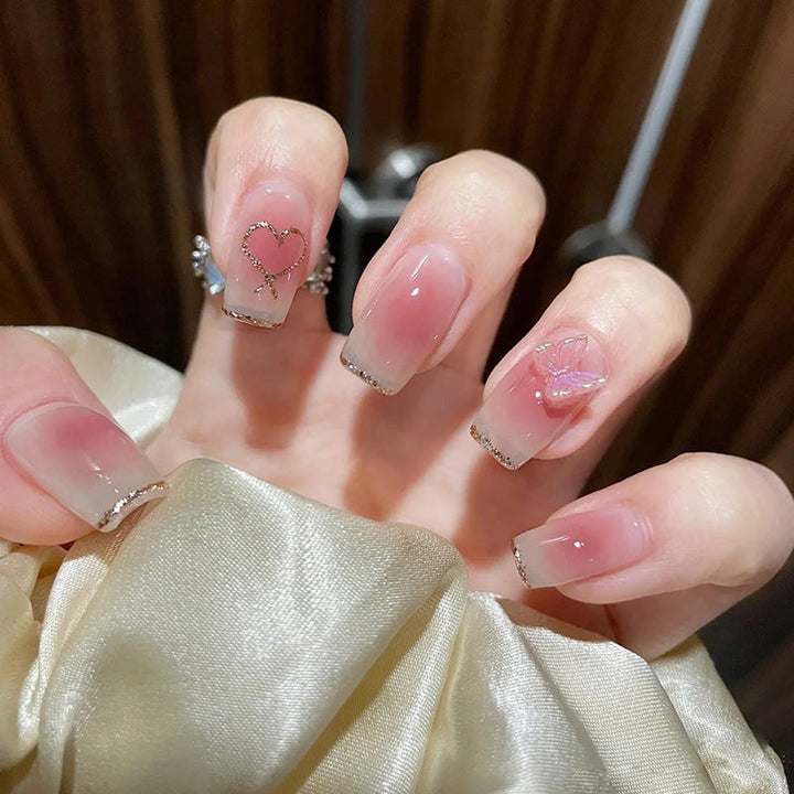 Glamorous Heart Nail Tips Kalsten