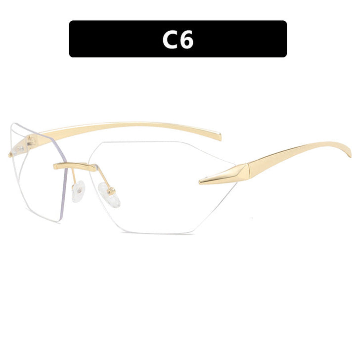 Women's geometric sunglasses with elegant metal frame and polarized lenses Kalsten