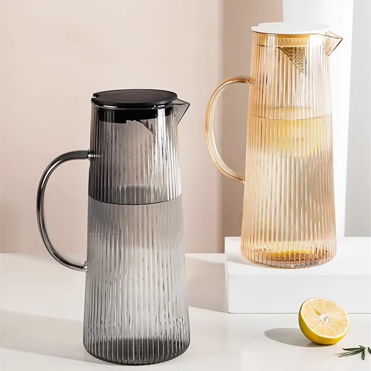 Ladies elegant glass jug with heat insulating lid Kalsten