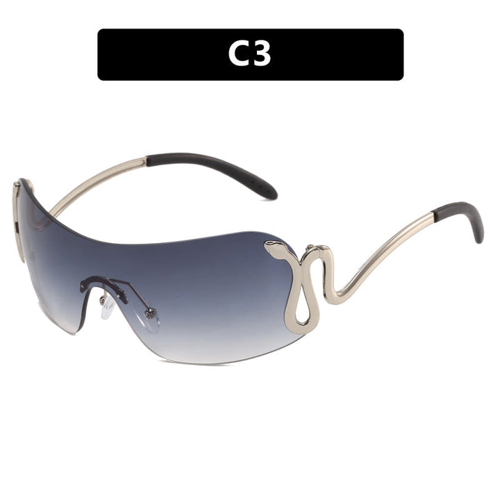 Ladies futuristic sports sunglasses with playful design Kalsten