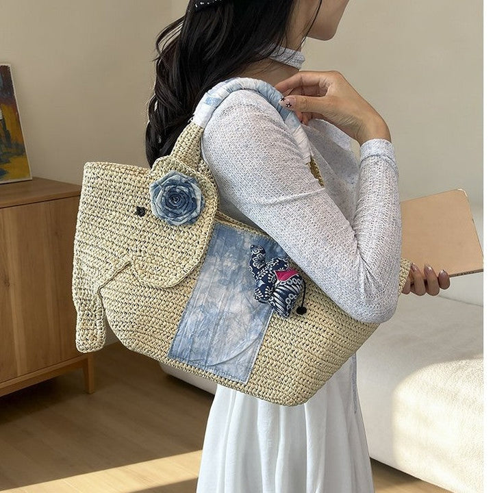 Playful straw bag Kalsten