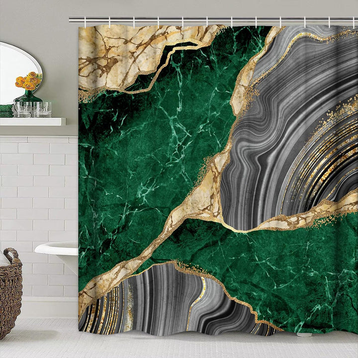 Artistic Marble Texture Shower Curtain Kalsten