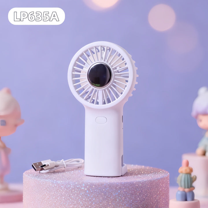 Women's portable handheld fan with ergonomic design and USB charging port Kalsten