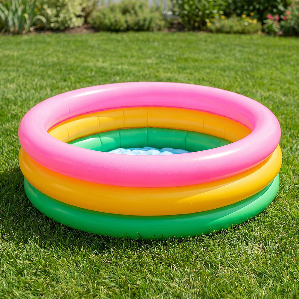 Women inflatable paddling pool with colorful sea design Kalsten