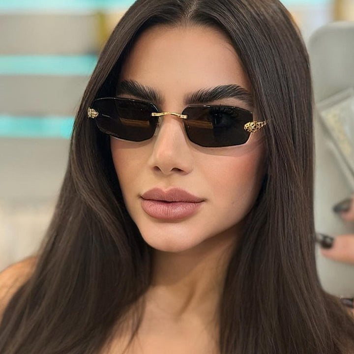 Women elegant half-frame sunglasses Kalsten