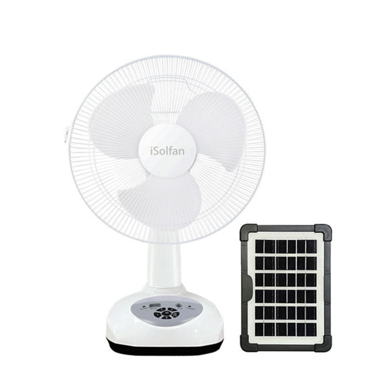 Women's portable solar stand fan with remote control and variable speed regulation Kalsten