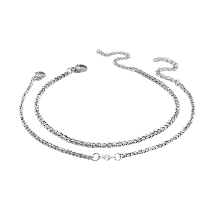 Delicate Braided Silver Chain Bracelet Kalsten