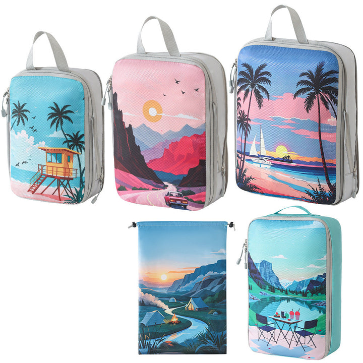Set of travel organizers with unique nature motifs Kalsten