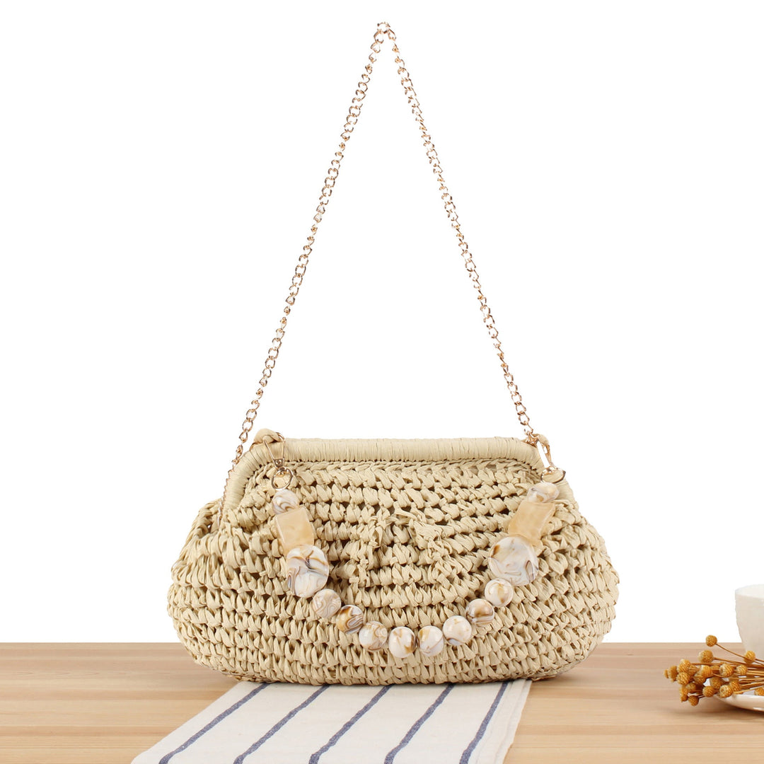 Braided Clutch with Pearl Accent Kalsten