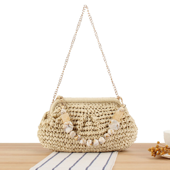 Braided Clutch with Pearl Accent Kalsten