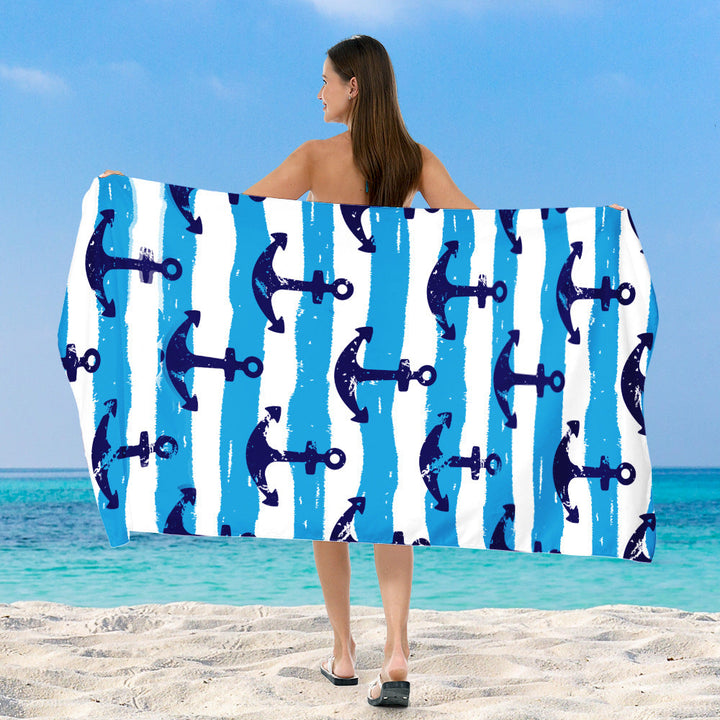 Beach towel with cheerful salamander and ice cream design Kalsten