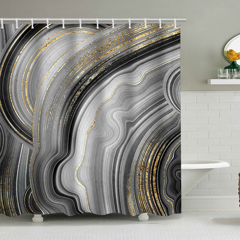 Artistic Marble Design Shower Curtain Kalsten