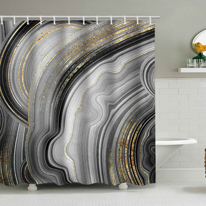 Artistic Marble Design Shower Curtain Kalsten