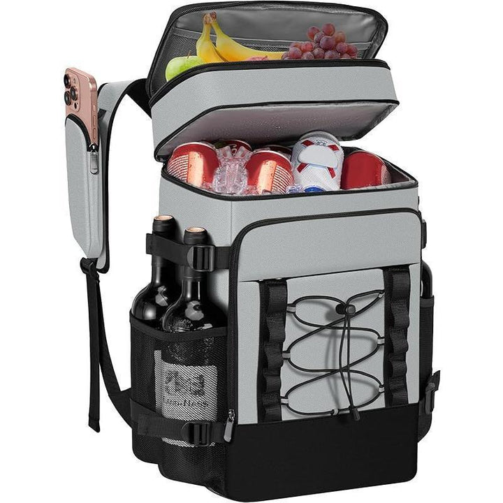 Unisex insulated cooling backpack with bottle holder, organizer pocket and padded carrying comfort Kalsten