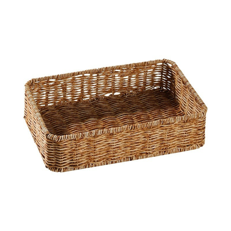 Handwoven Rectangular Wicker Storage Basket Kalsten