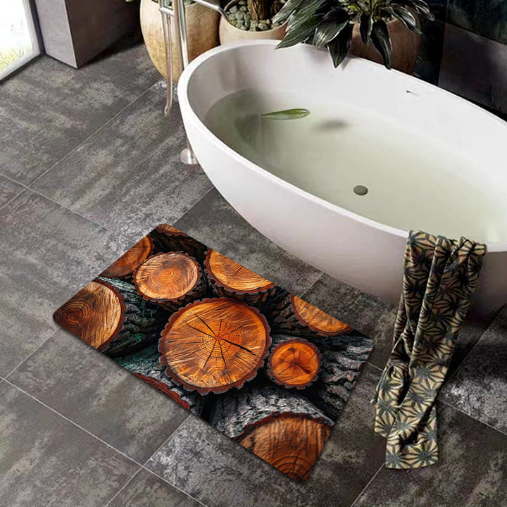 Natural Wood Grain Bath Mat Kalsten