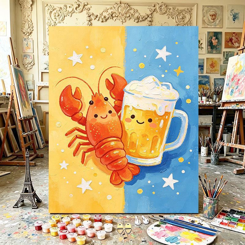 Playful Dual Element Canvas Art Kalsten