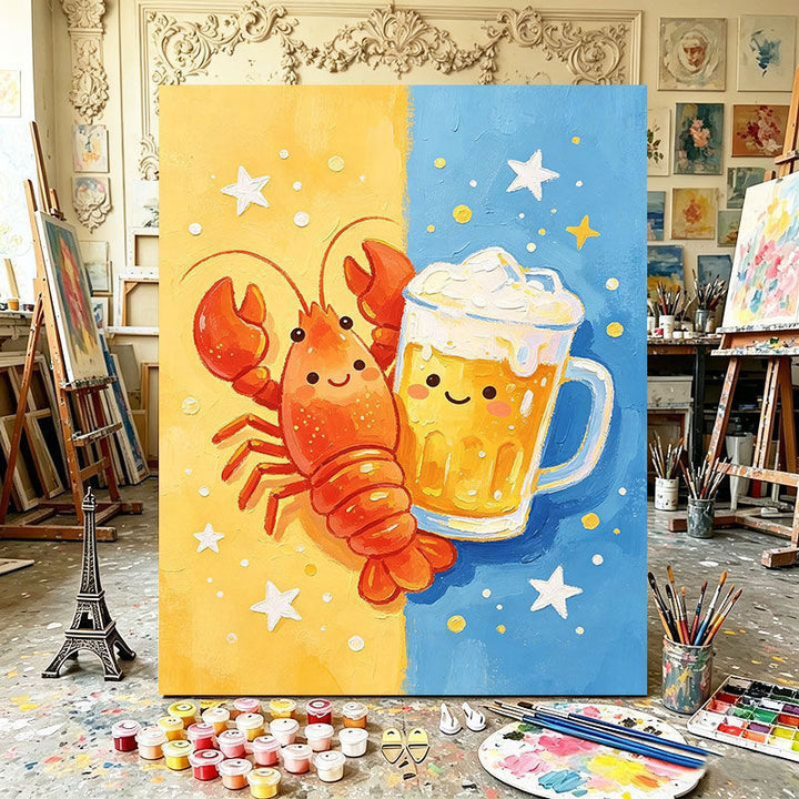 Playful Dual Element Canvas Art Kalsten