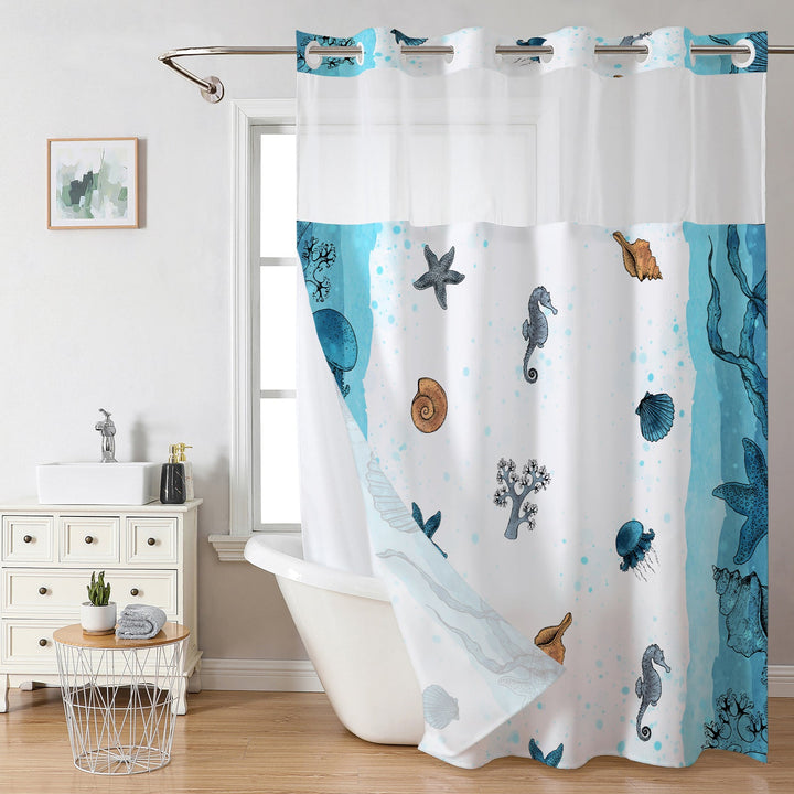 Ocean-Themed Shower Curtain Kalsten