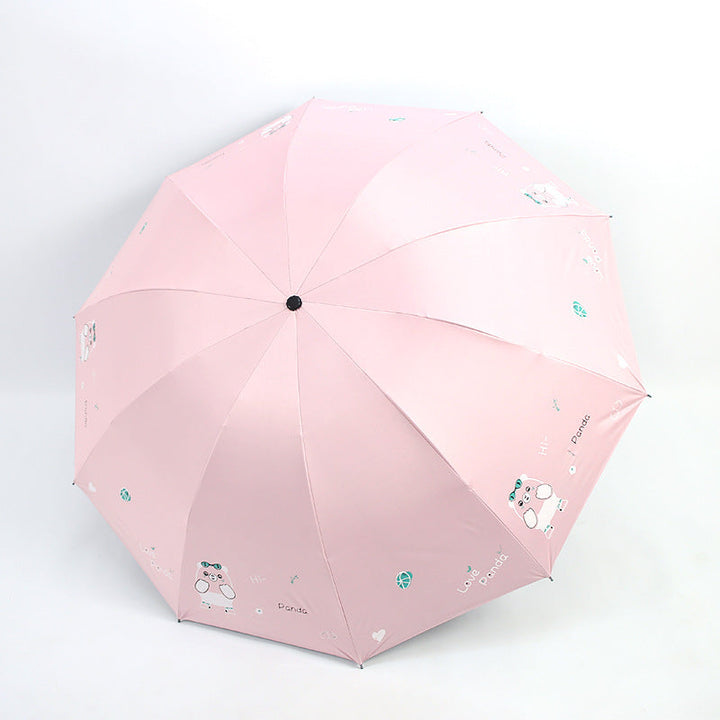 Ladies folding umbrella with cute panda design Kalsten