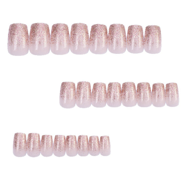 Glittering artificial nails with elegant ombre effect Kalsten