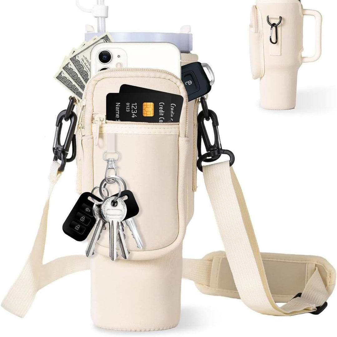 Ladies trendy and sparkling drinking bottle with shoulder bag Kalsten